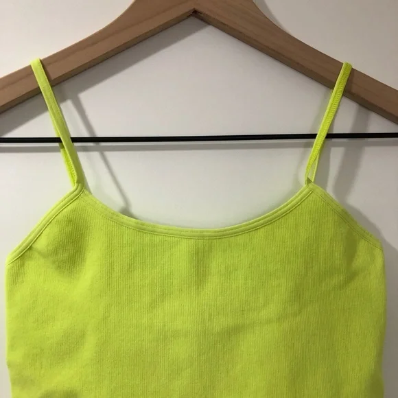 NEW Free People Seamless Crop Top Yellow - Picture 3 of 8